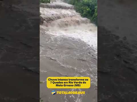 Volume de água transforma o cenário das 7 Quedas 🌧️