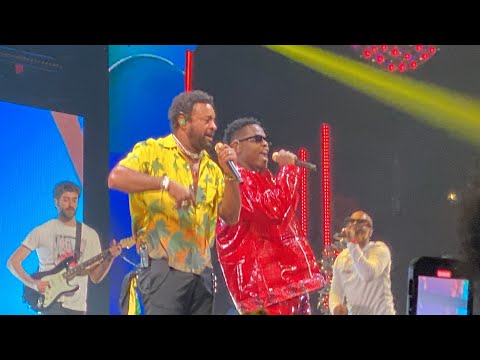 Shaggy, Bruce Melodie and AJR performing When She’s Around live at iHeartRadio Jingle Ball 2023