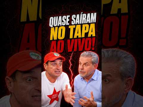 QUASE SAÍRAM NO TAPA AO VIVO! PETISTA X BOLSONARISTA #shorts #cortes #podcast #debate #treta