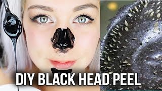 DIY BLACK HEAD NOSE PEEL! SUPER EASY AND IT WORKS!