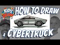 How To Draw A Tesla Cybertruck For Kids