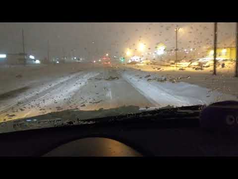 Driving in snow storm. Cedar Rapids Iowa 1-27-19