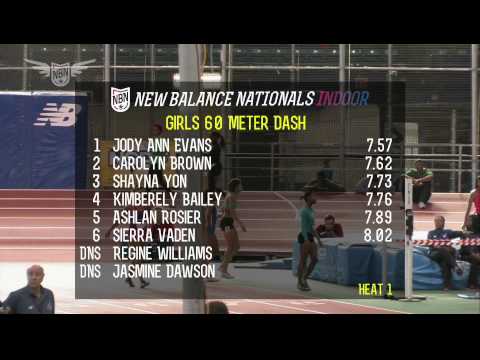 Girls 60m Heat 1 - New Balance Nationals Indoor 2013