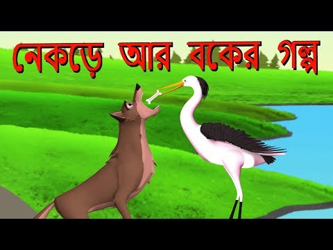 নেকড়ে আর বকের গল্প | Bangla Cartoon | Moral Stories in Bangla For Kids