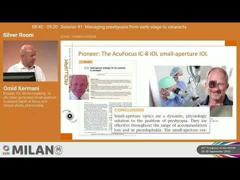 Emerging Company Showcase Presentations from ESCRS iNovation® Day 2022 | ROWIAK: Omid Kermani