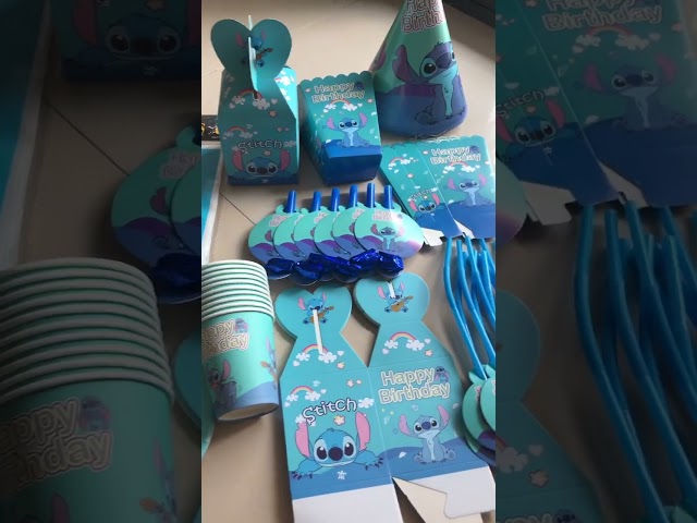 Vídeo relacionado con Procos - Set de fiesta Stitch and Angel, vajilla de fiesta de 52 piezas para fiestas de cumpleaños infantiles o fiestas temáticas, decoración de mesa