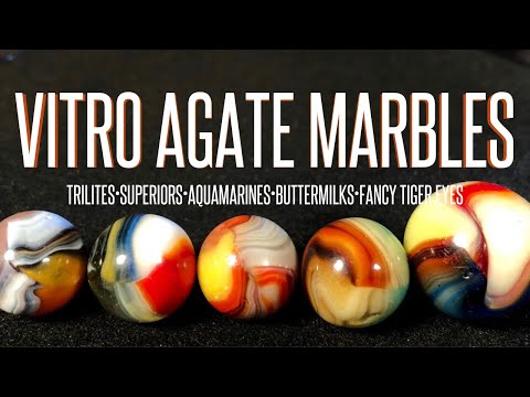 Vitro Agate Marbles collection and identification