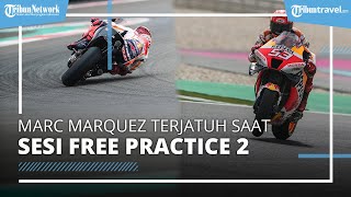 Marc Marquez Terguling saat Sesi Free Practice 2 di Sirkuit Mandalika