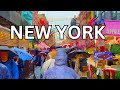 Heavy Rain In New York City Chinatown Little Italy Union Square 4k Usa
