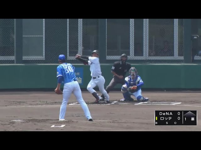 【ファーム】マリーンズ・藤原 本拠地・ロッテ浦和での初HRは初球先頭打者弾!! 2019/5/26 M-DB(ファーム)