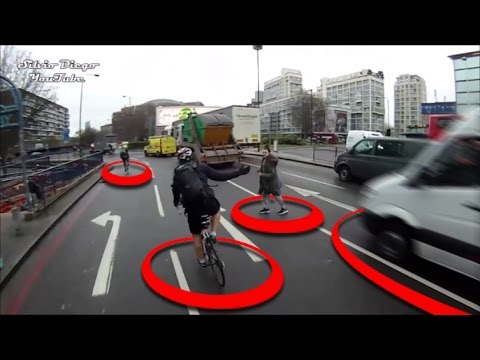 London Cyclists Compilation 2 - Pedestrians in Danger