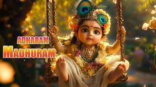 Download lagu Adharam Madhuram😍 Cute Little Krishna | Popular Krishna Bhajan | Little Krishna Devotional Song 2025 mp3