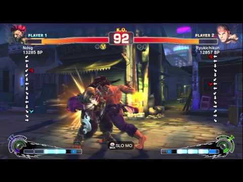 Fujino [Akuma] vs Ryukichikun [Ryu] SSF4 Japanese Online Ranked Matches - TRUE-HD