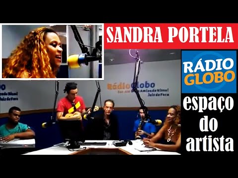 Sandra Portela canta no programa Léo de Oliveira na Rádio Globo Juiz de Fora em 2010