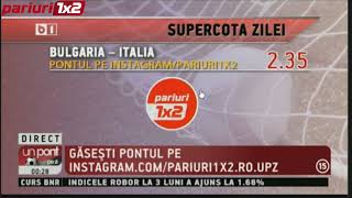 SUPERCOTA ZILEI: Pariem pe Bulgaria – Italia la o cotă de 2.35!