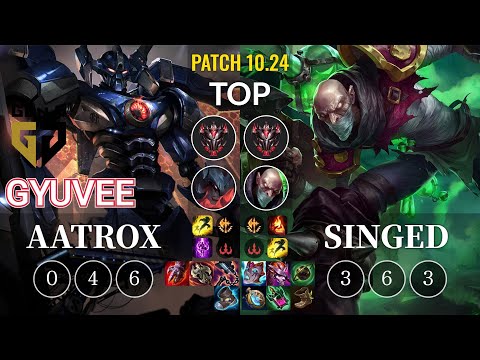 GEN gyuvee Aatrox vs Singed Top - KR Patch 10.24