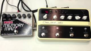 Video thumbnail for Electro Harmonix Deluxe Memory Man XO vs Vox Delay Lab by shnobel