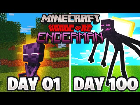 Surviving 100 Days as Enderman in Hardcore Minecraft (Hindi)