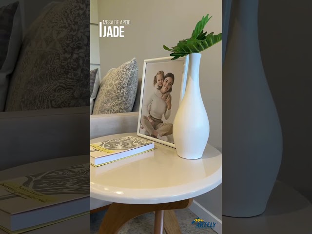 Mesa de Canto 100% Mdf Jade Cinamomo/Off White - Artely