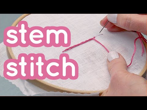 How to do Stem Stitch - Basics series #7 - Embroidery for beginners - Tutorial