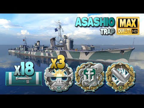 Destroyer Asashio: 2x CV, 3x devastating strike - World of Warships