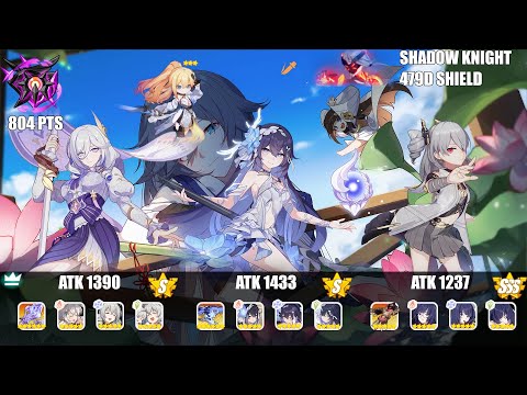 Honkai Impact 3rd : EX Abyss Nirvana 479D : SK (SHIELD) 804 Pts : DW(S0), HoRB(S2), TA(SSS)