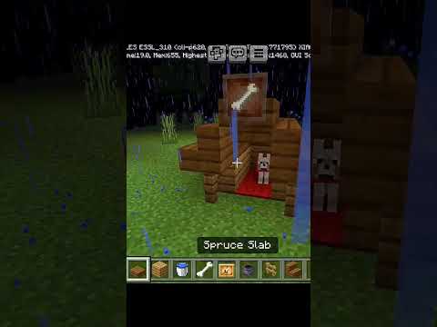 CARZY CRAFT - Realistic Dog House in Minecraft! #shorts