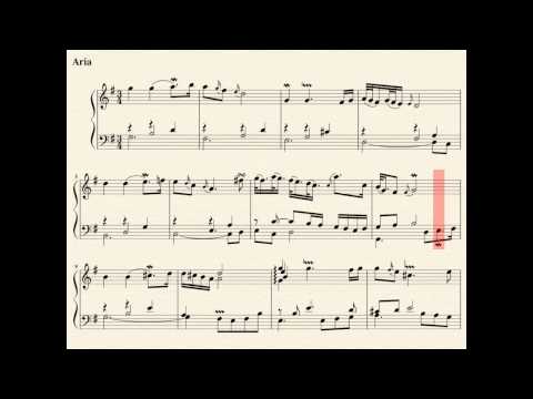 01 Aria Goldberg Variations (J.S. Bach) complete with score. Kimiko Ishizaka, piano.