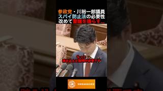 参政党・川裕一郎議員スパイ防止法の必要性改めて警鐘を鳴らす... #政治 #ニュース #参政党 #神谷宗幣 #高市政権