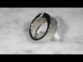 video - Mokume Wave Engagement Ring with Diamonds and Lab-Created Emerald