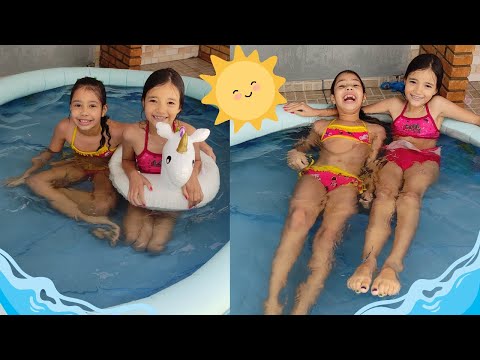 BANHO NA PISCINA COM MINHA PRIMA 🏖️@sosofelizneves