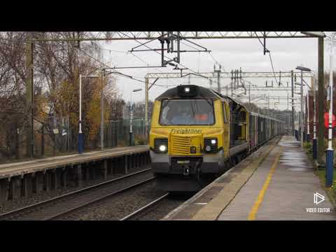Freightliner 70007 Tunstead Sdgs-Northampton Castle Yard @ Chelford 27/11/20