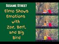 Sesame Street ️ Elmo Shows Emotions With Zoe Bert And Big Bird ️ A KD Productions Puppet Show