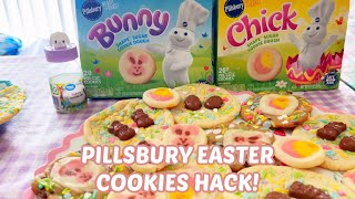 EASTER/SPRING PILLSBURY COOKIE HACK WITH CANDIED BUNNIES & CHICKS! SO CUTE & PERFECT FOR SPRING!