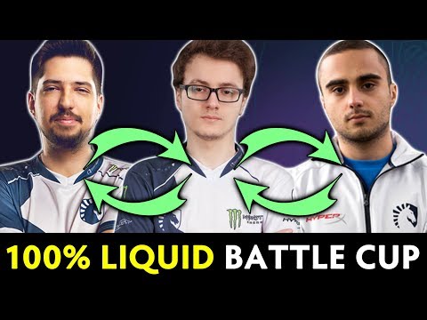 MIRACLE offlane, W33 safe, KUROKY mid — LIQUID on Battle Cup