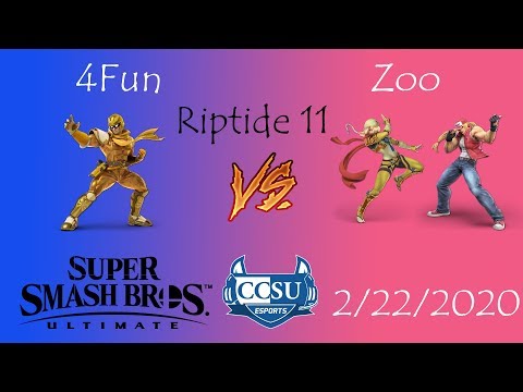 Riptide 11 CCSU Smash Ultimate - 4Fun (Captain Falcon) vs Zoo (Sheik, Terry)
