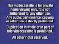 Disney Blue FBI Warning Screen VHS Version 2000 2003