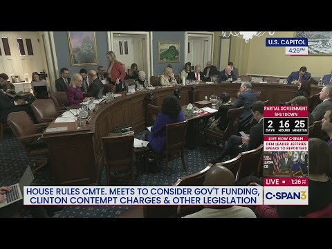 House Rules Cmte Meets on Gov't Funding & Holding the Clintons in Contempt of Congress (Part 1)