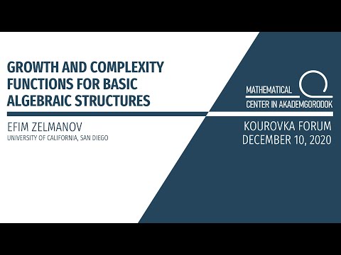 Efim Zelmanov. Growth and complexity functions for basic algebraic structures.