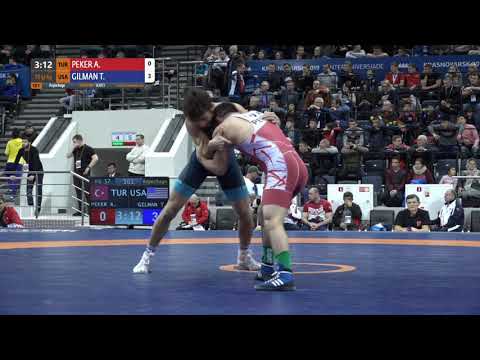 Repechage FS - 57 kg: A. PEKER (TUR) v. T. GILMAN (USA)
