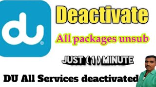 How to Deactivate All Du Sim Offers and  Packages) du sim All package unsub