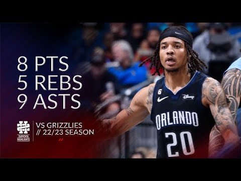 Markelle Fultz 8 pts 5 rebs 9 asts vs Grizzlies 22/23 season
