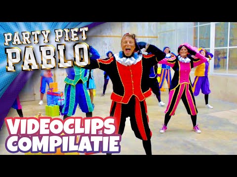 6 VIDEOCLIPS COMPILATIE (21 min.) - SINTERKLAASLIEDJES - van Party Piet Pablo! 🎙🎧