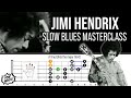 Jimi Hendrix SLOW BLUES Masterclass 12 Incredible Bars From RED HOUSE Live In 1969 Guitar Lesson