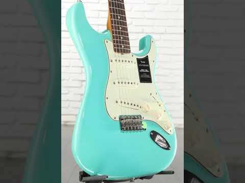 Mint Fender Vintera III early 60's Stratocaster Seafoam green with Tweed case! image 4