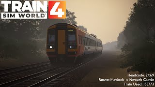 Train Sim World 4 - 2K69 Matlock → Newark Castle (BR Class 158)