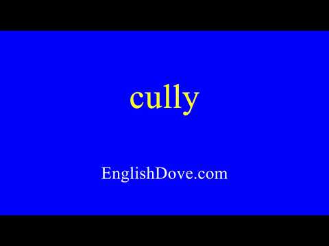 How to pronounce cully in American English