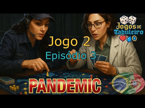 Jogando Pandemic - Jogo 2, Episódio 3 (Pandemia sozinho com 2 personagens)