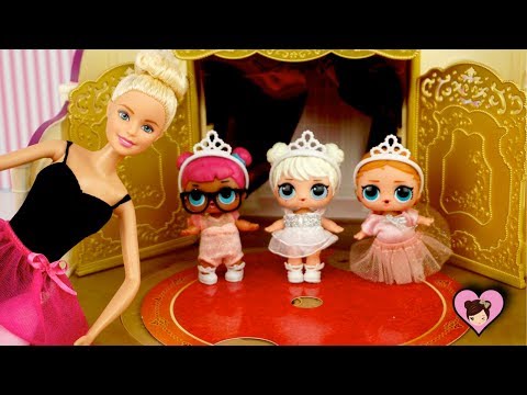 Barbie Ballerina LOL Surprise Dolls First Ballet Recital Toy Video