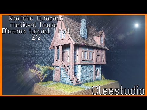 Realistic European medieval house | Diorama tutorial | Part 2/2